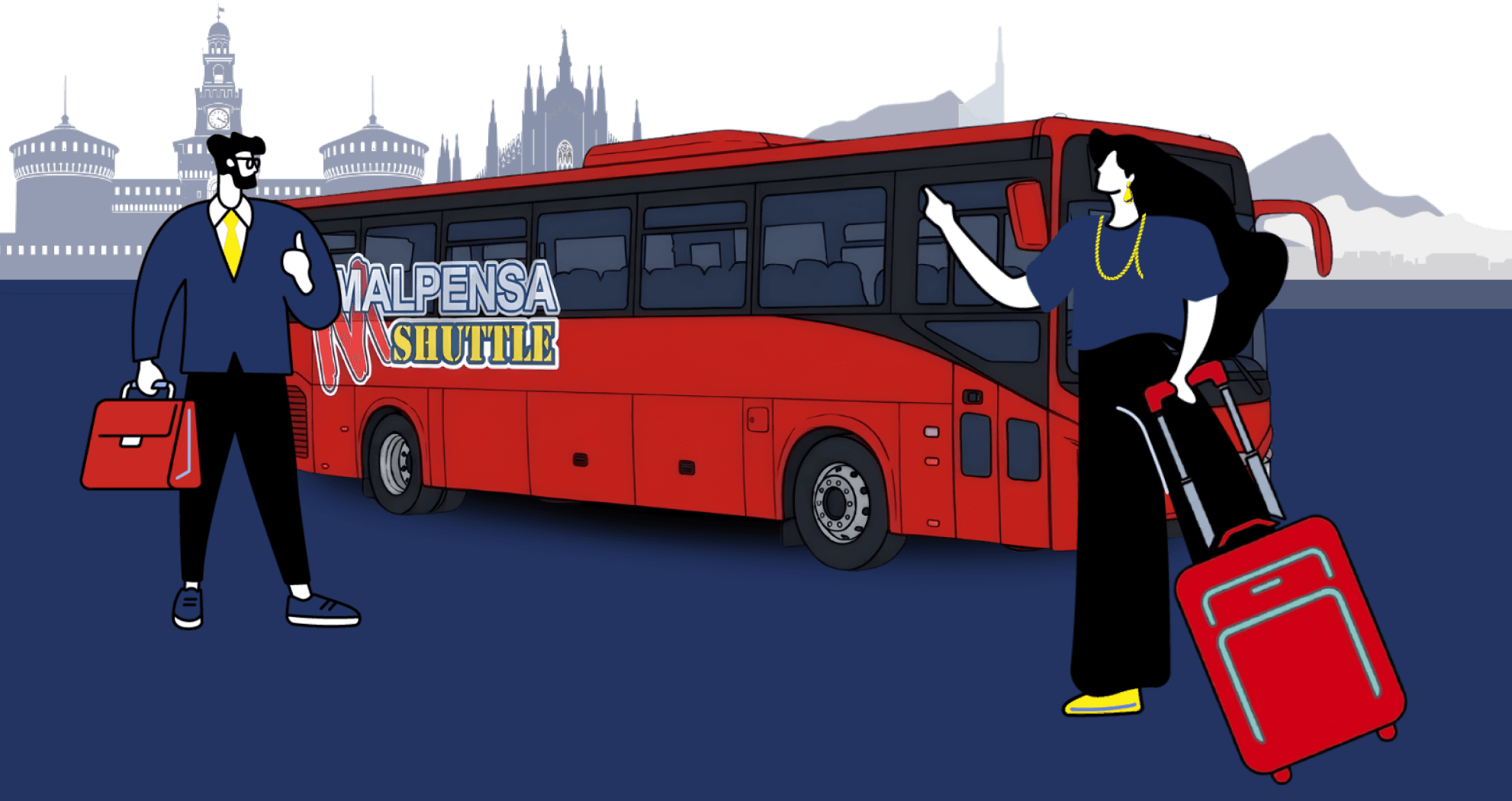 Linate Shuttle – bus sulla strada verso l'Aeroporto di Linate